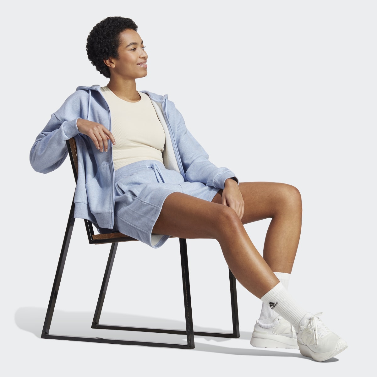 Adidas Veste à capuche en molleton zippée oversize All SZN. 4
