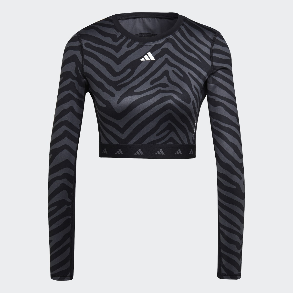 Adidas Camiseta manga larga Hyperglam Techfit Zebra Crop. 5