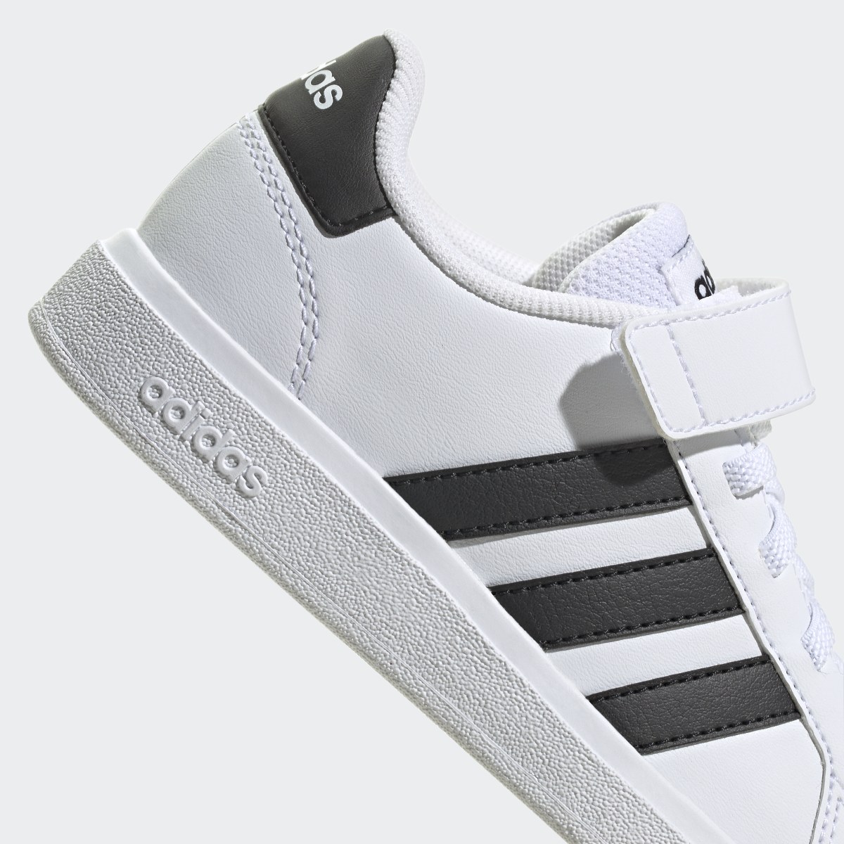 Adidas Grand Court Court Elastic Lace and Top Strap Shoes. 10