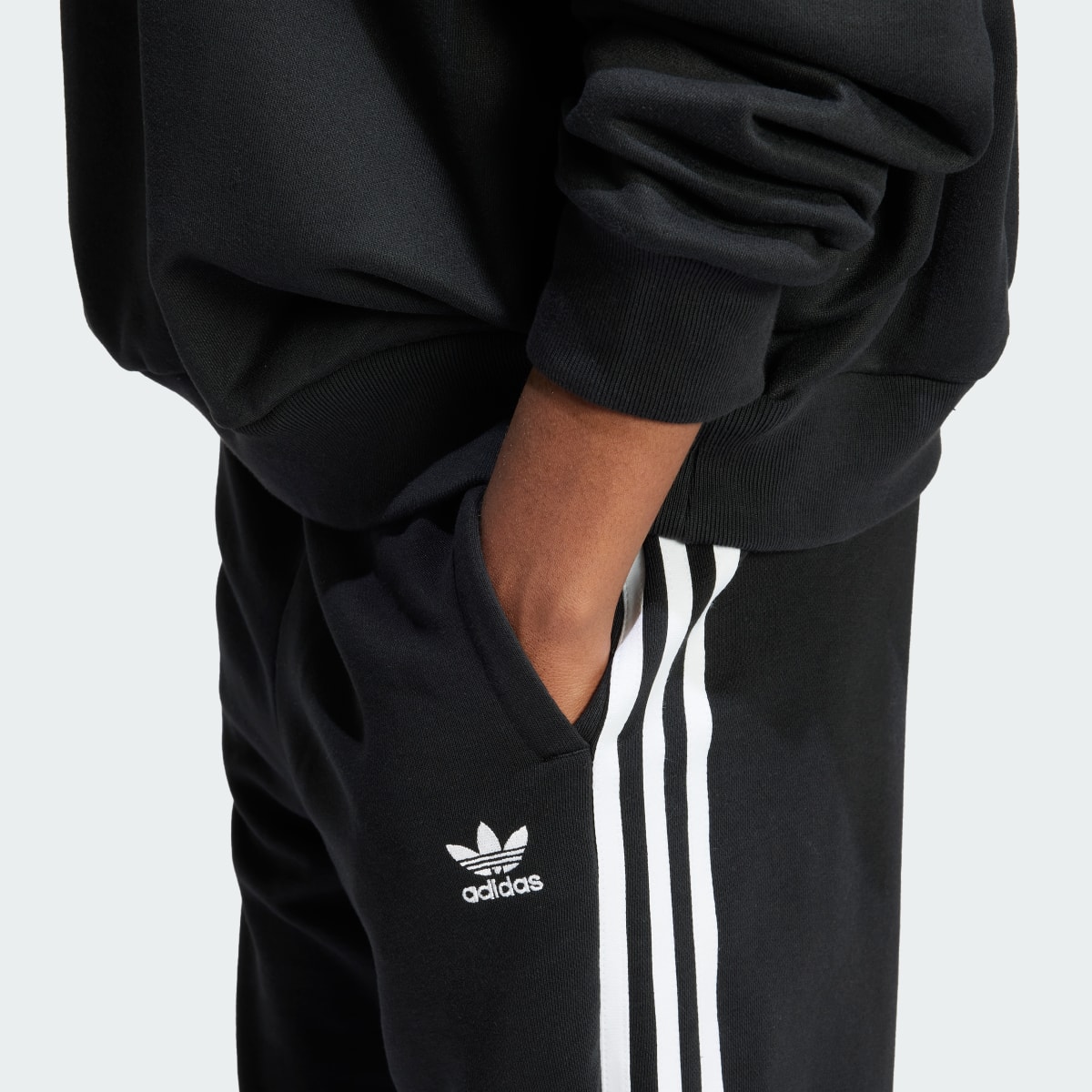 Adidas 3-Stripes Open Hem Loose Joggers. 5