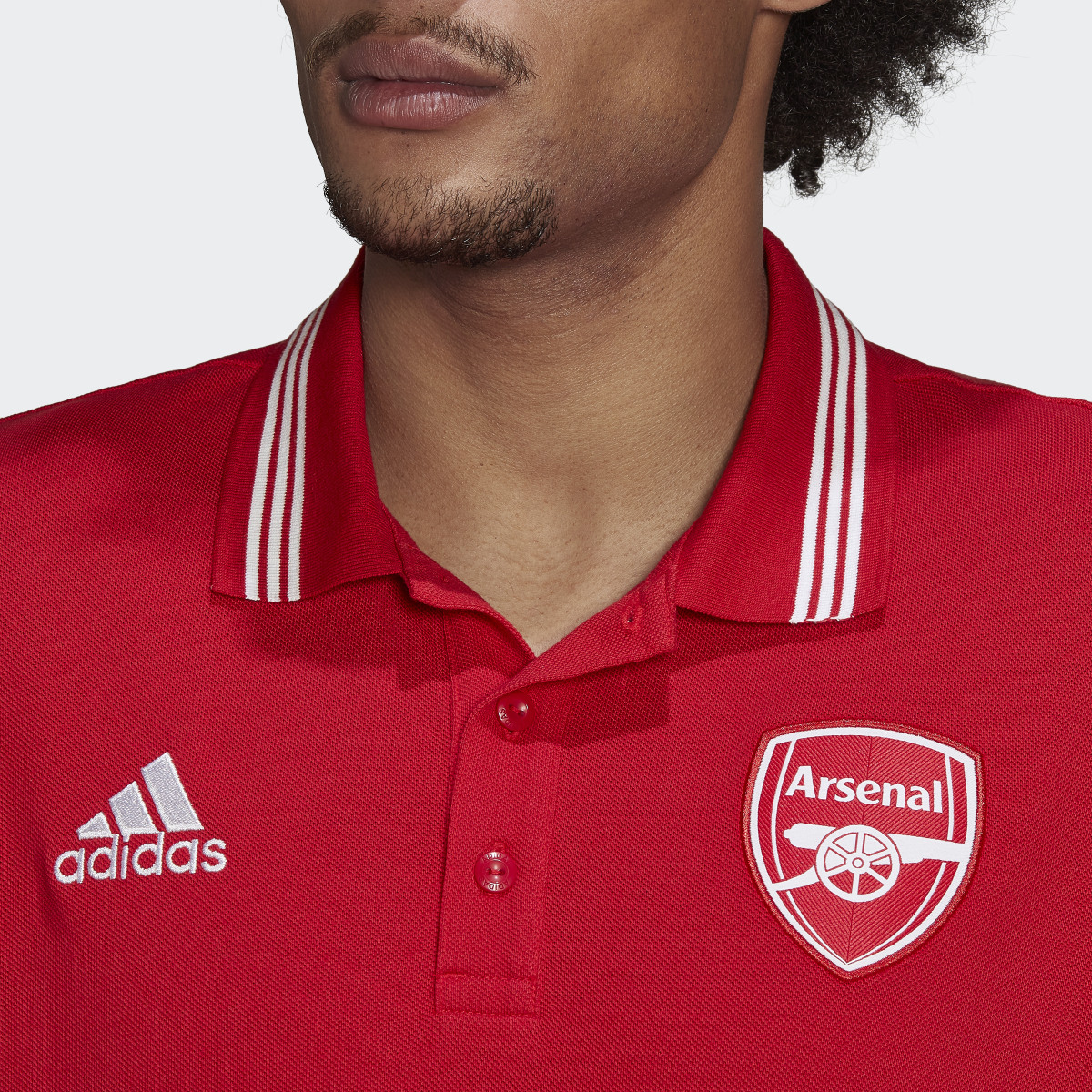 Adidas Arsenal 3-Stripes Polo Shirt. 6