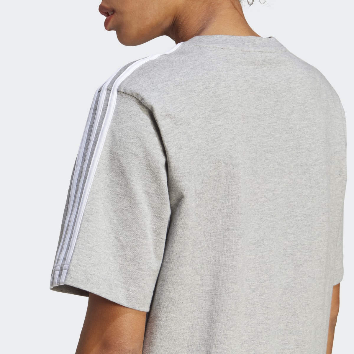 Adidas Essentials 3-Stripes Single Jersey Boyfriend Tee Dress. 7