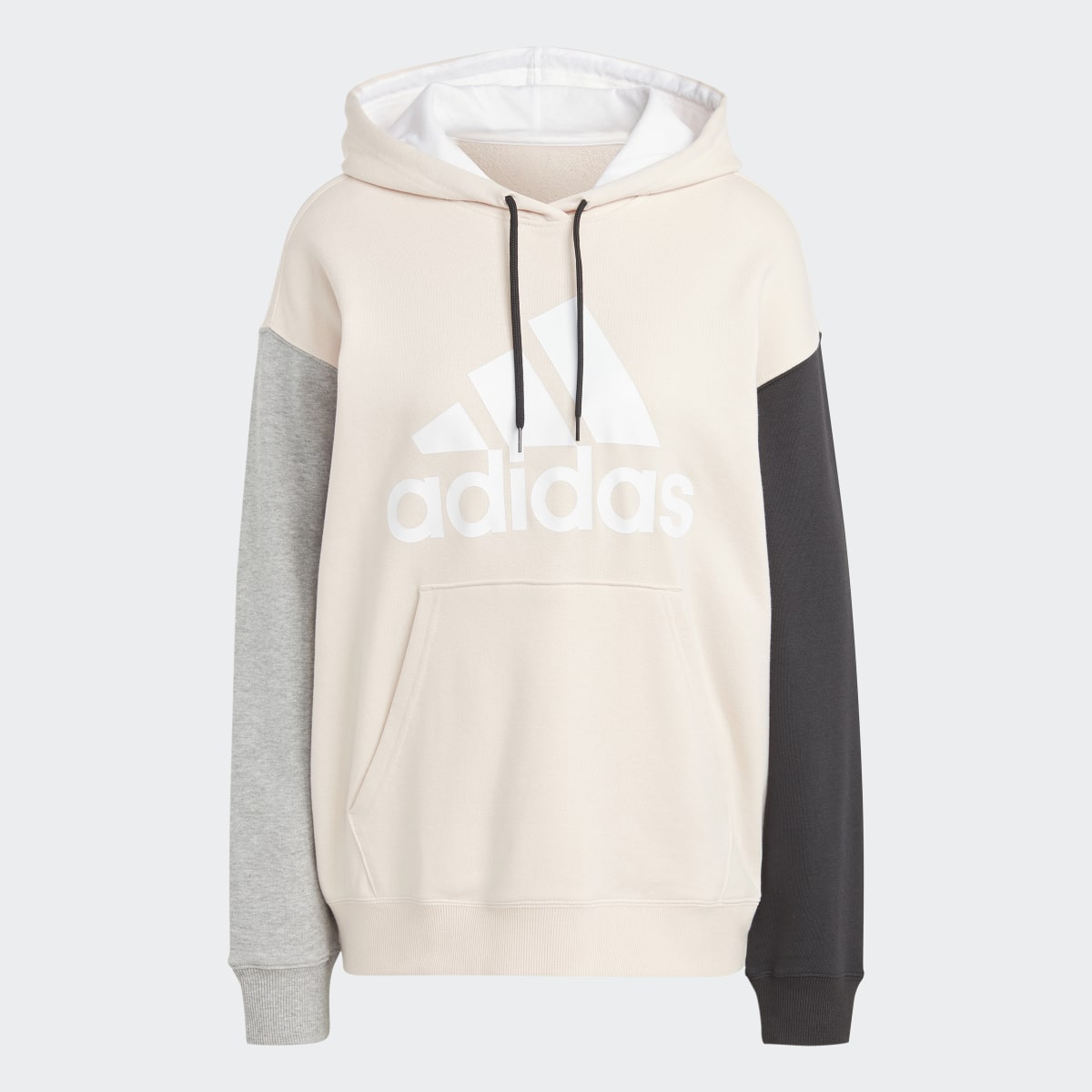 Adidas Sweat-shirt à capuche en molleton oversize à grand logo Essentials. 5
