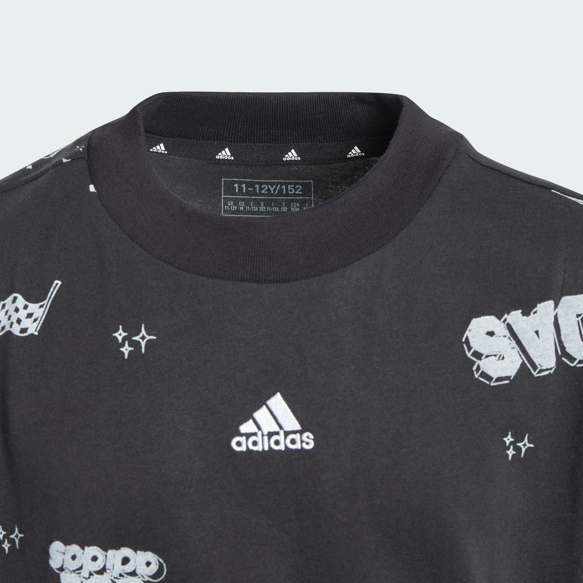 Adidas Brand Love Allover Print Kids Tişört. 4