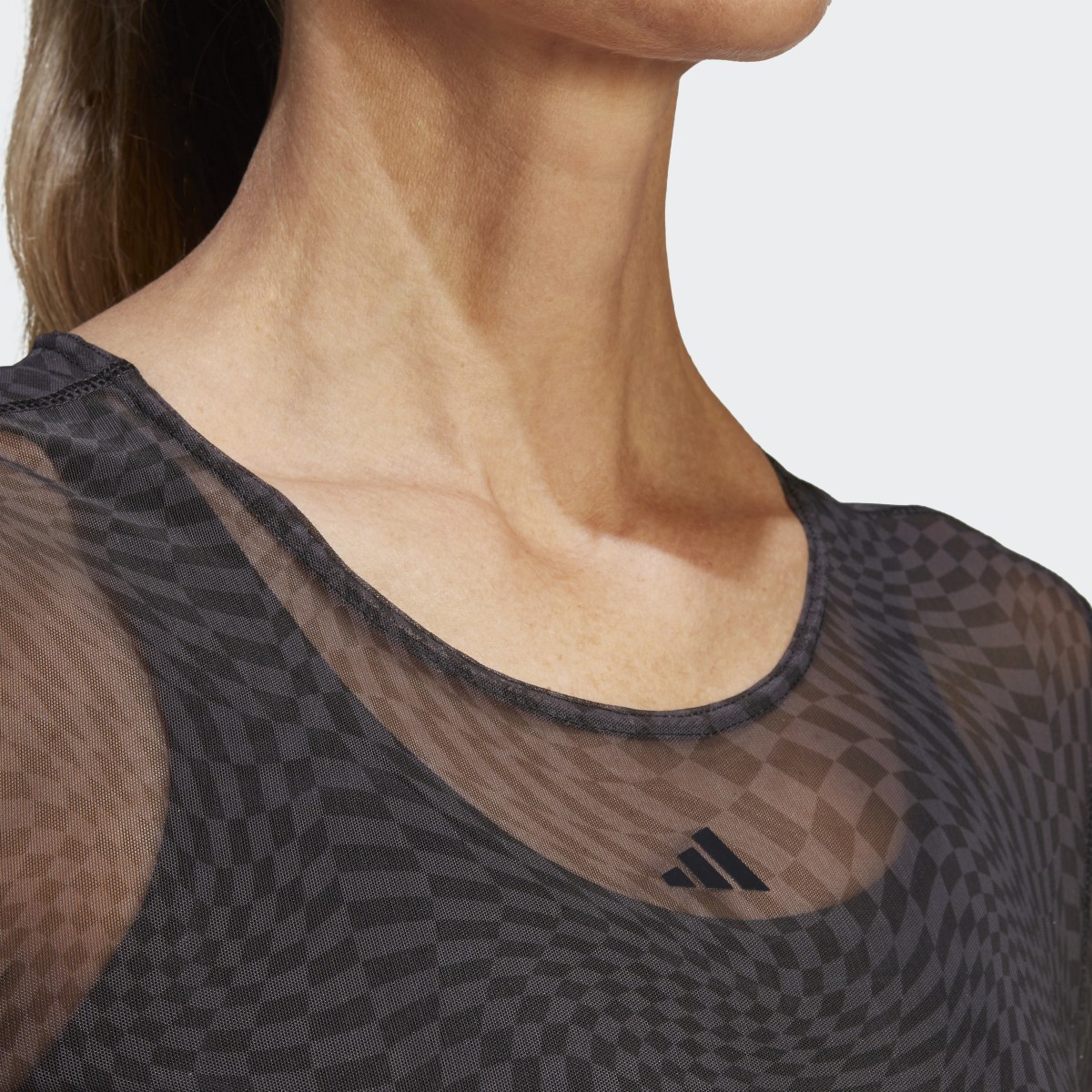Adidas Print Clash Long Sleeve Yoga Shirt. 6