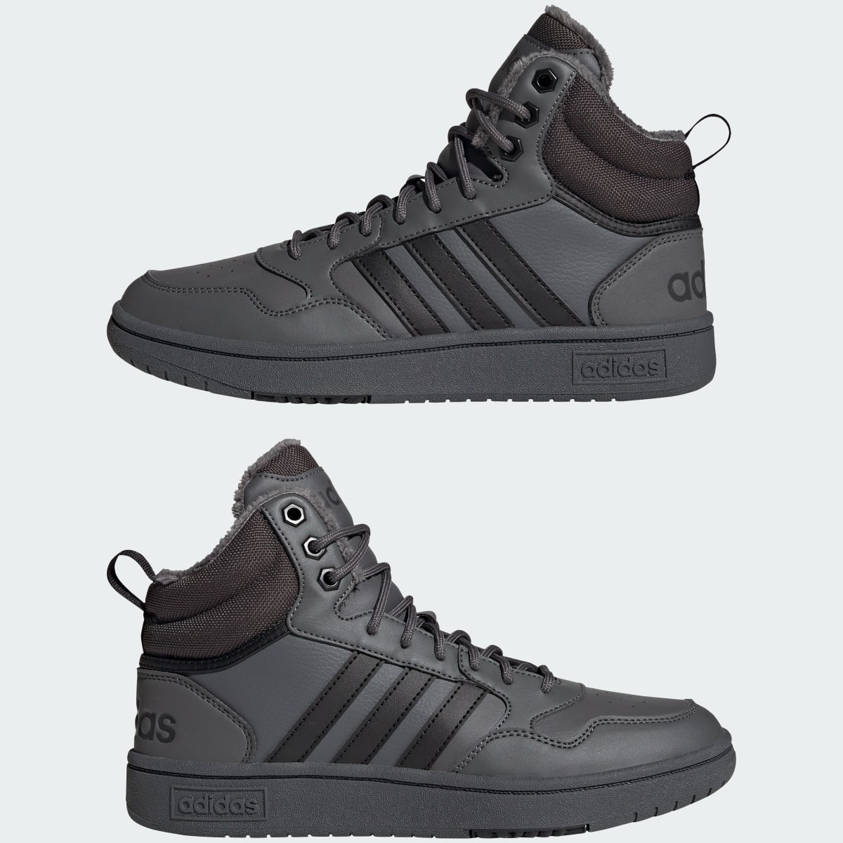 Adidas Hoops 3.0 Mid Lifestyle Basketball Classic Fur Lining Winterized Schuh. 8