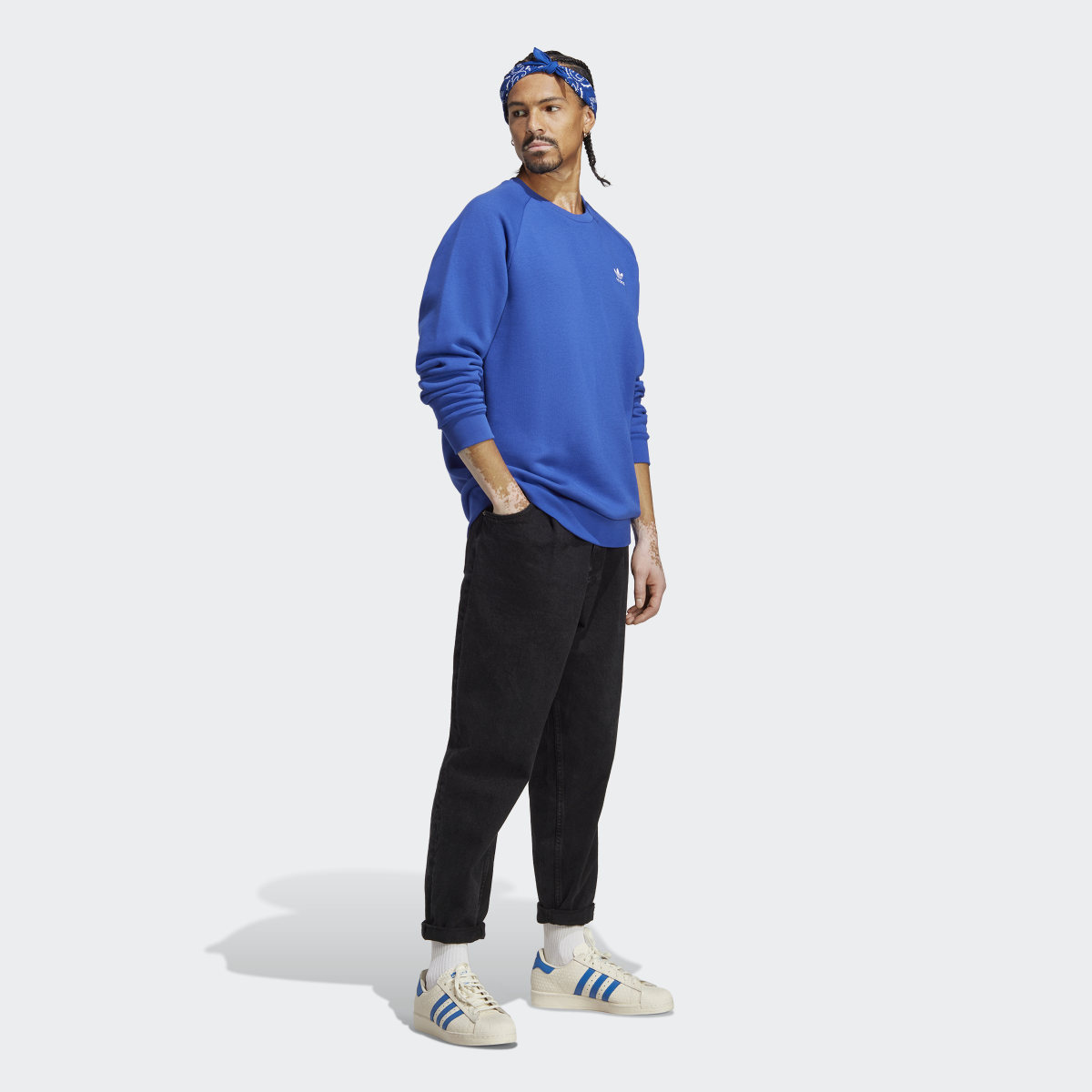 Adidas Trefoil Essentials Crewneck Sweatshirt. 4