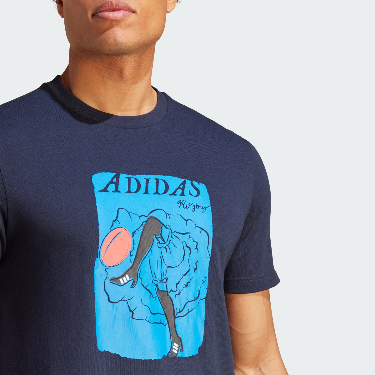 Adidas T-shirt graphique Rugby Cancan. 6
