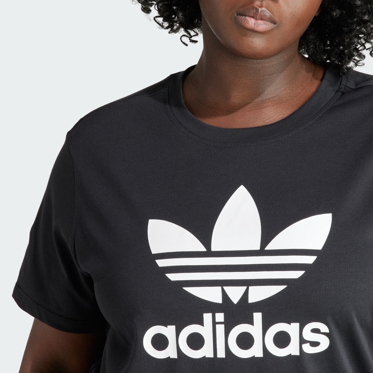 Adidas Adicolor Trefoil Boxy T-Shirt (Plus Size). 5
