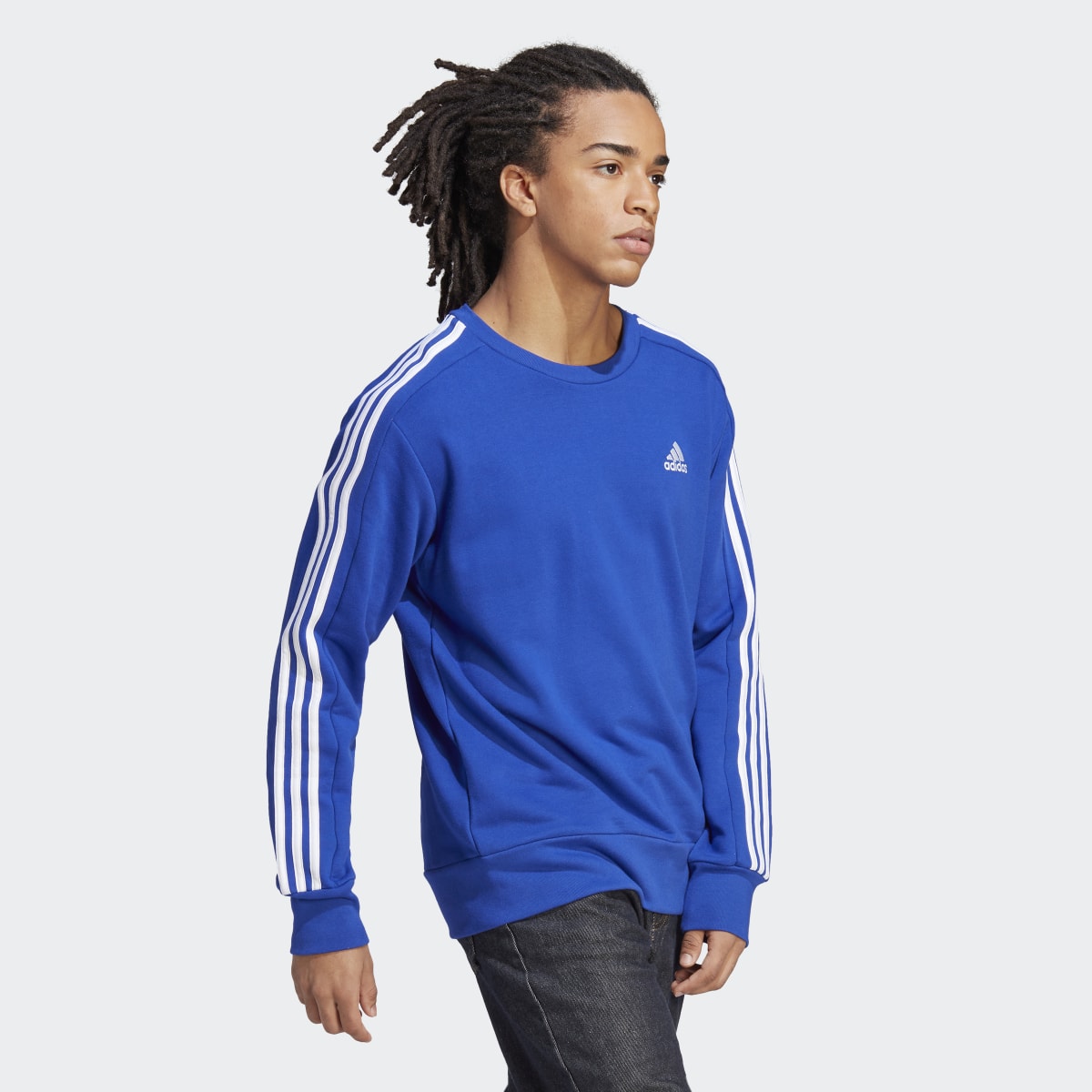 Adidas Sudadera Essentials 3 Franjas Felpa Francesa. 4