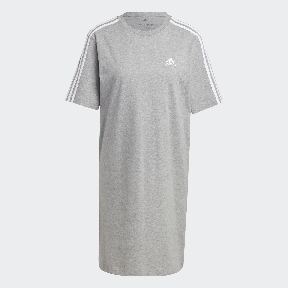 Adidas Essentials 3-Stripes Single Jersey Boyfriend Tee Dress. 5