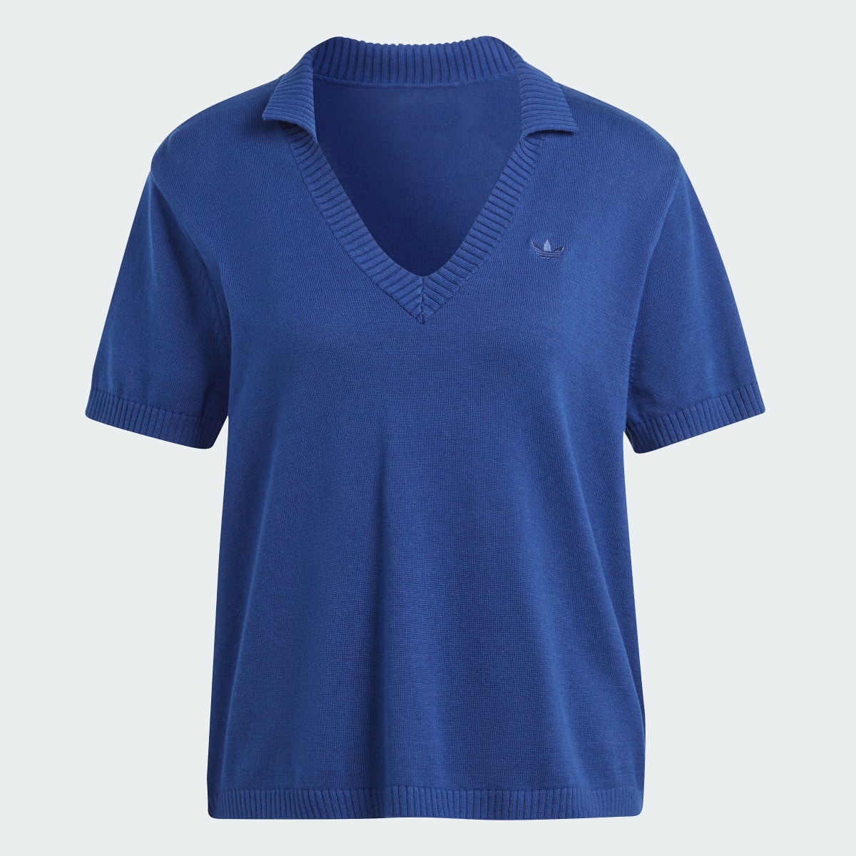 Adidas Premium Essentials Knit Open Polo Shirt. 5