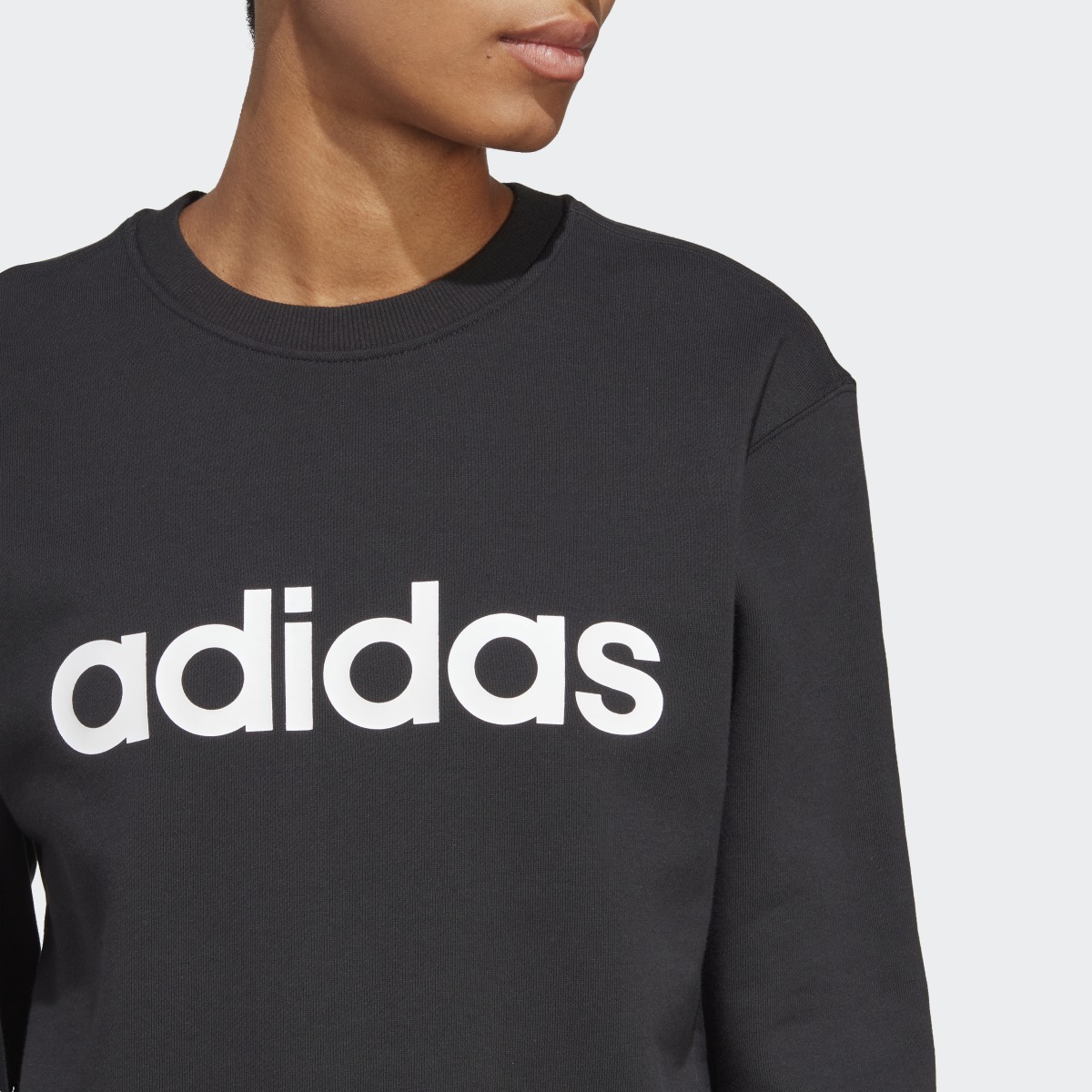 Adidas Essentials Linear French Terry Sweatshirt. 6