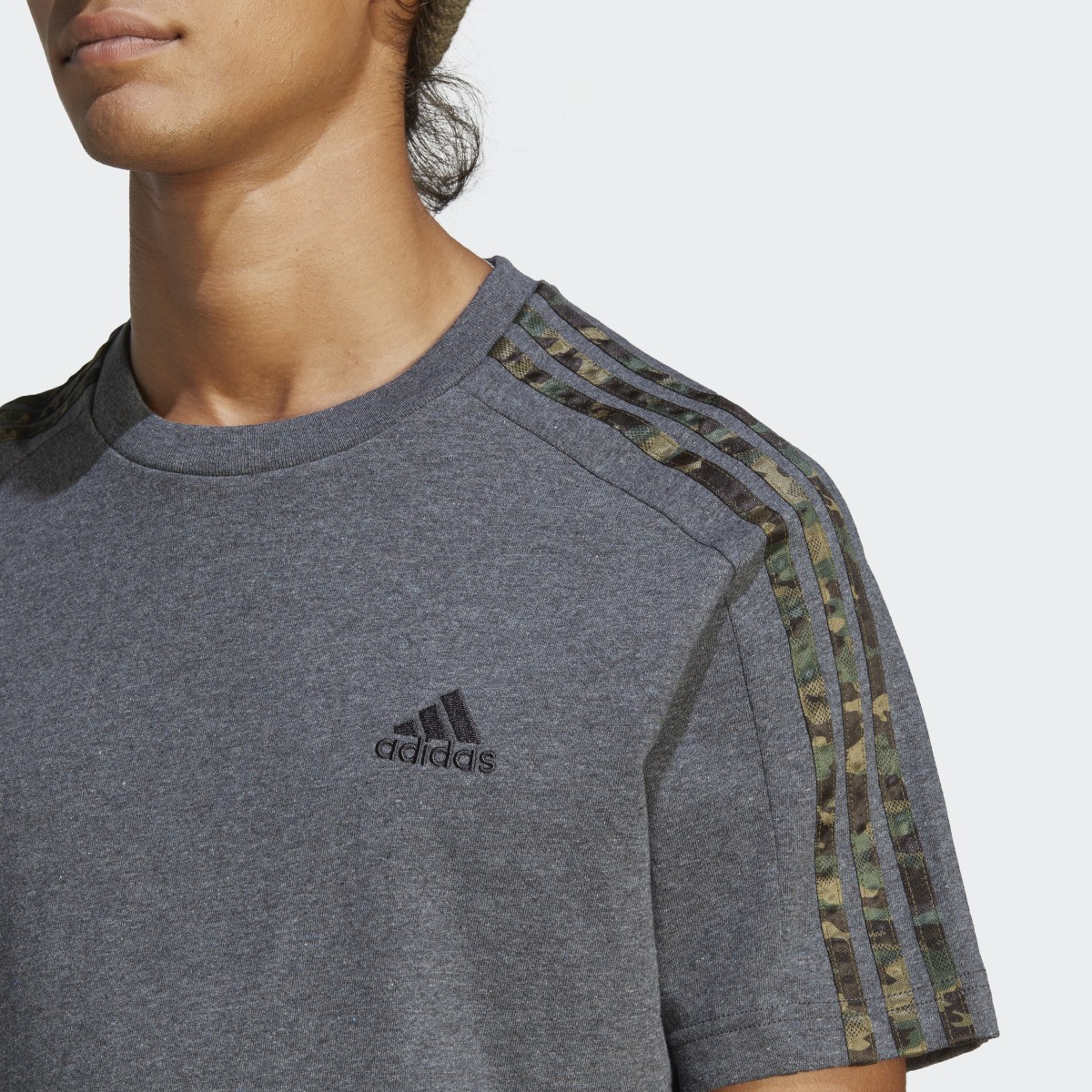 Adidas Essentials Single Jersey 3-Streifen T-Shirt. 6
