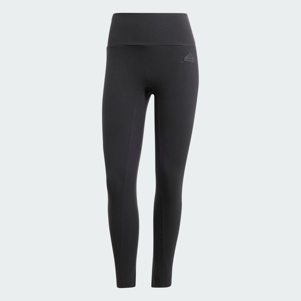 Adidas Lounge Ribbed High-Waist 7/8 Leggings. 4