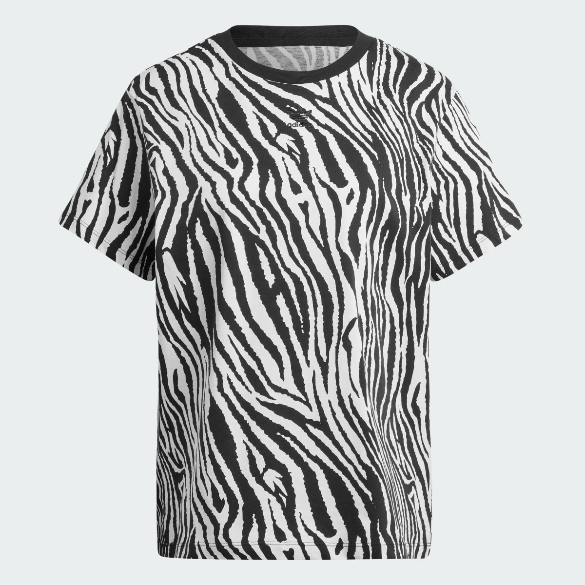 Adidas Allover Zebra Animal Print Essentials Tee. 5