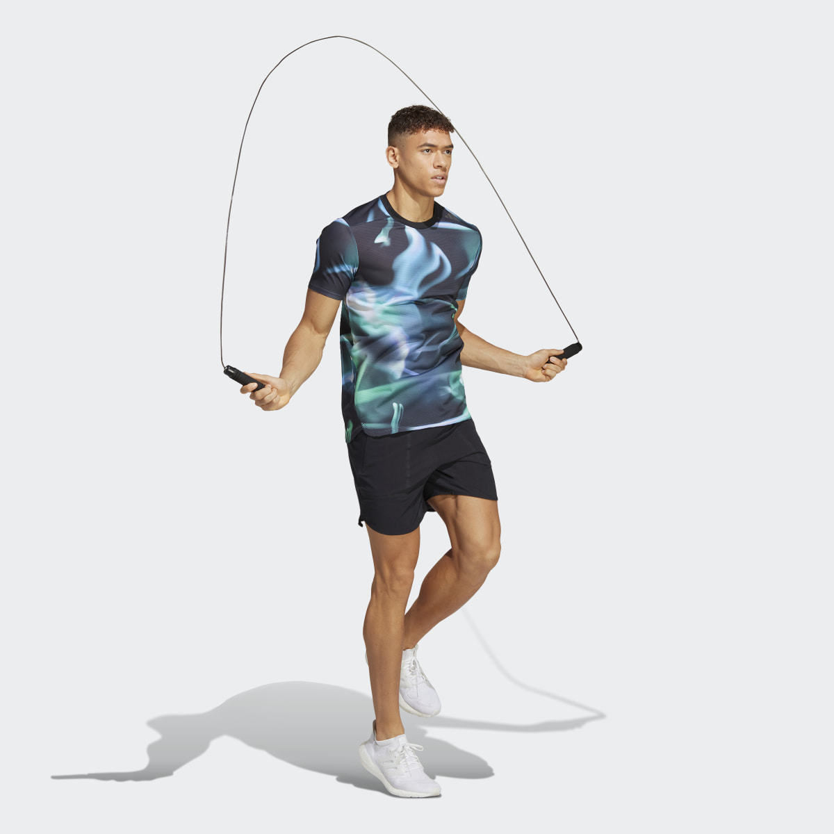 Adidas Designed 4 Training HEAT.RDY Allover Print HIIT Training Tişörtü. 4