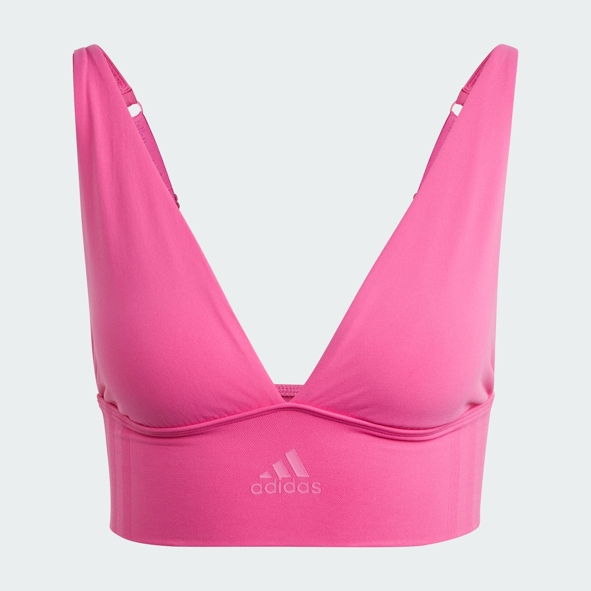 Adidas Active Seamless Micro Stretch Long Line Plunge Lounge Bra. 5