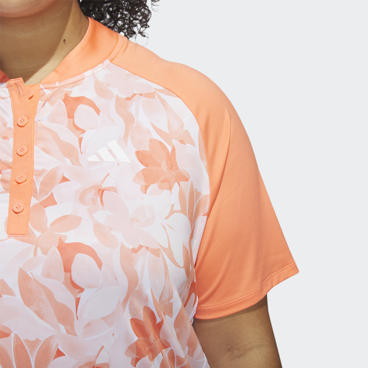 Adidas Floral Golf Polo Shirt (Plus Size). 7