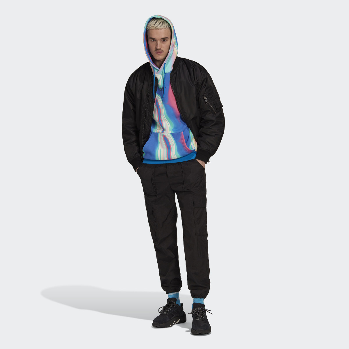 Adidas Sweat-shirt à capuche imprimé intégral Hyperreal. 4