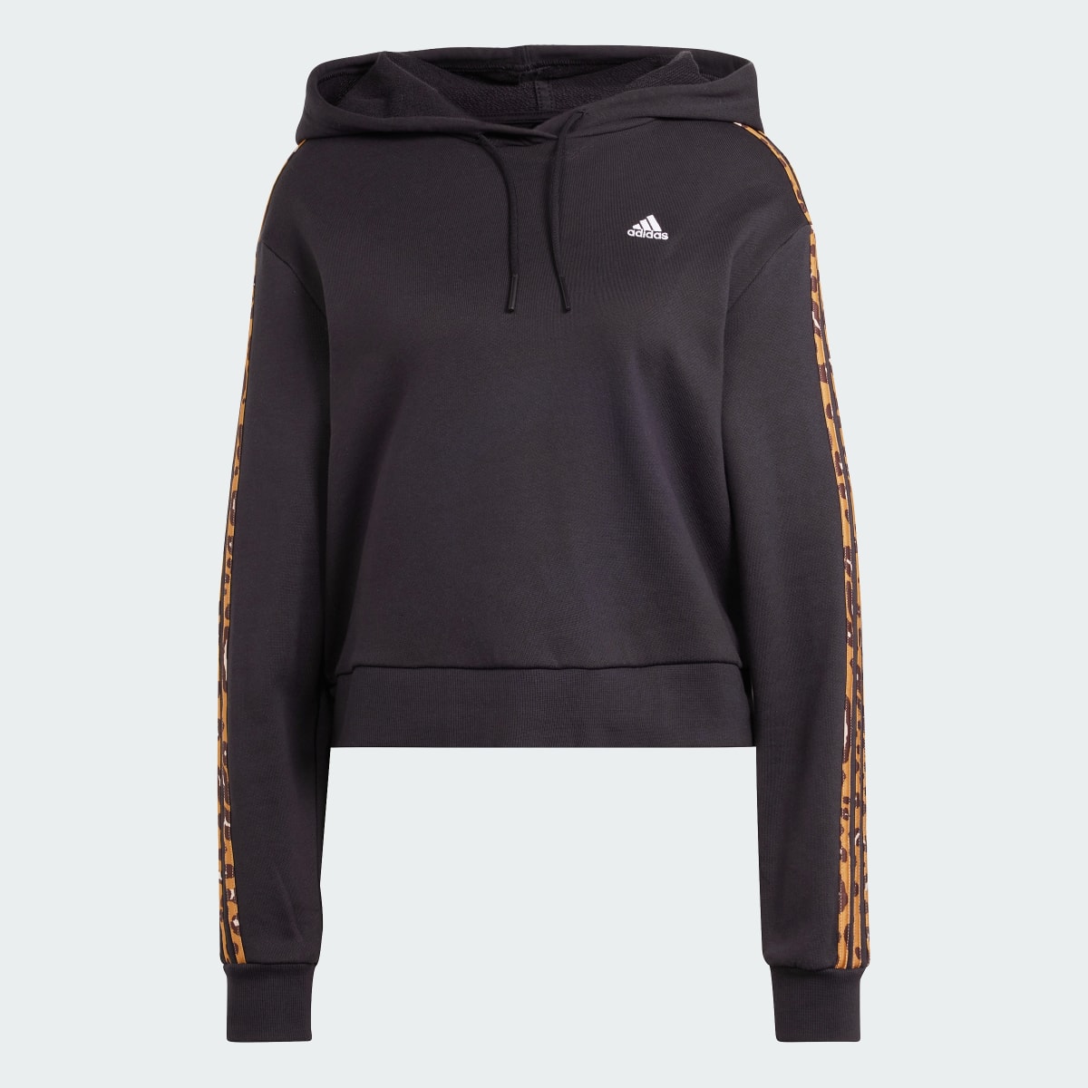 Adidas Essentials 3-Streifen Animal Print Relaxed Hoodie. 5