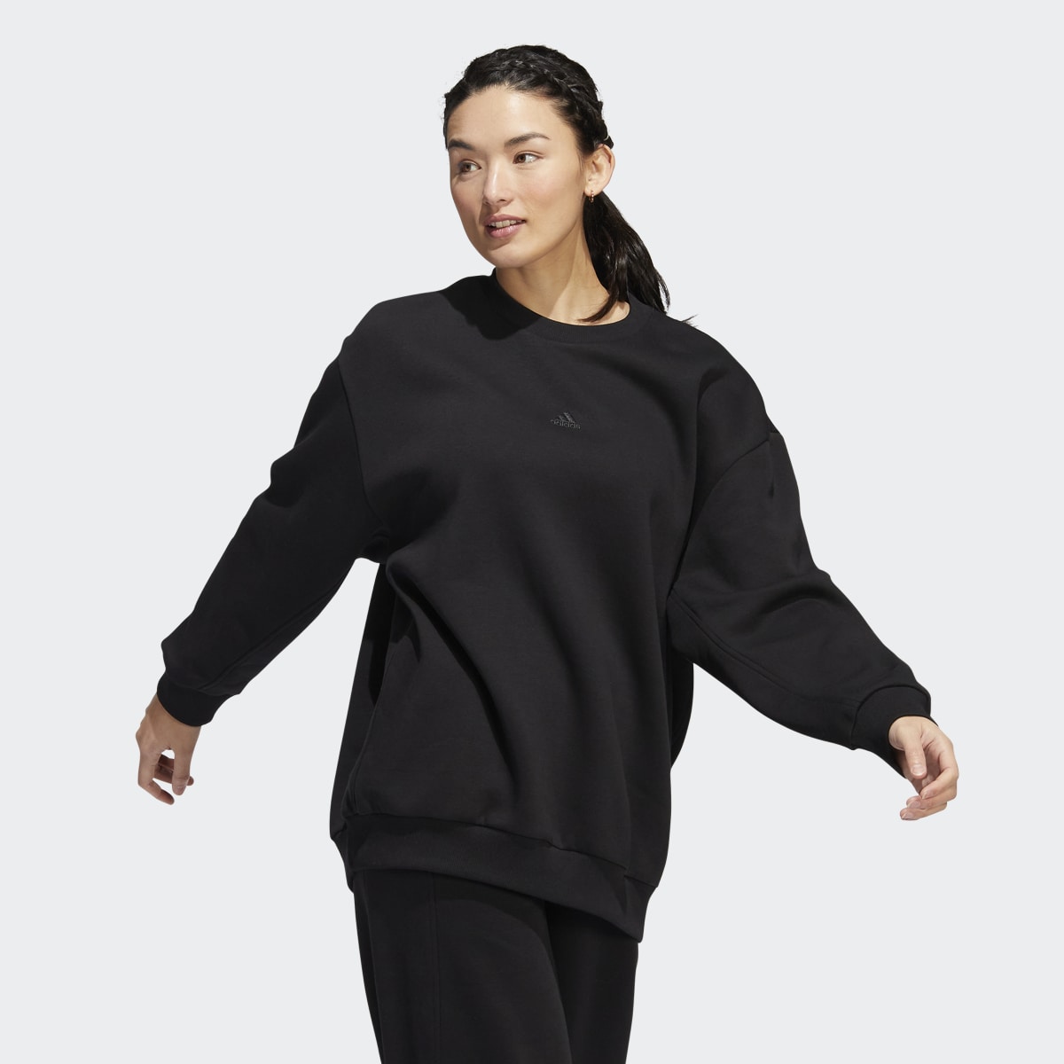 Adidas Sweatshirt Oversize em Fleece All-Season. 4