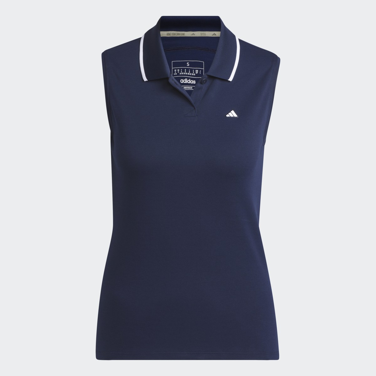 Adidas Go-To Piqué Sleeveless Golf Polo Shirt. 5