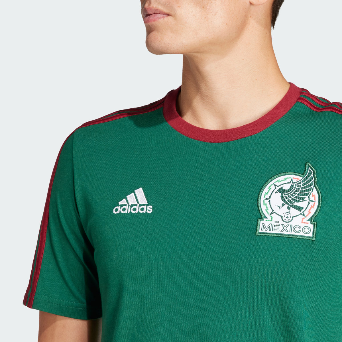 Adidas Playera ADN 3 Franjas Selección Nacional de México. 7