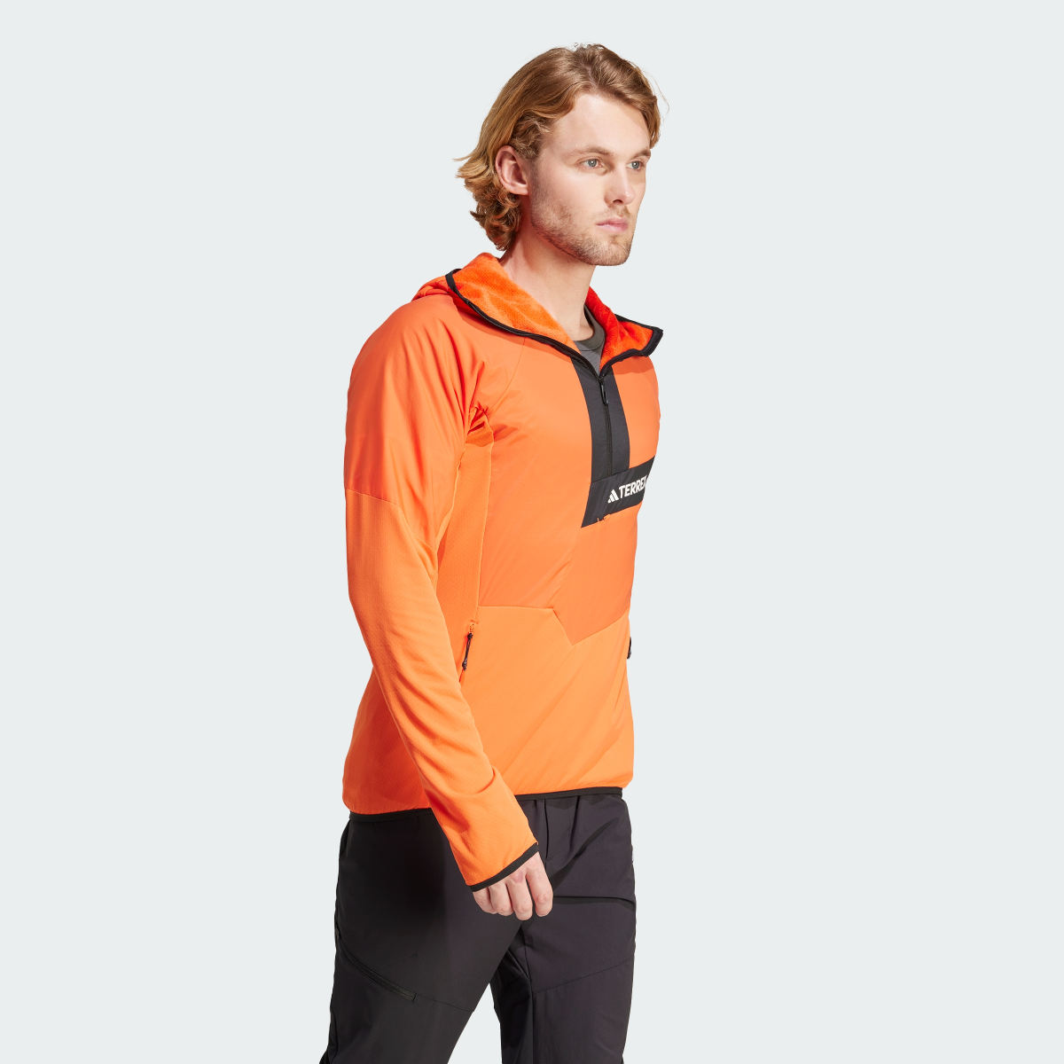 Adidas TERREX Techrock Ultralight 1/2-Zip Hooded Fleece Jacket. 9