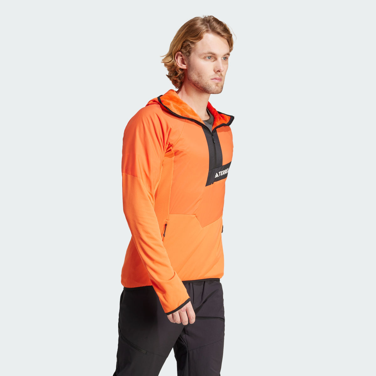 Adidas Veste ultralégère en molleton à capuche et demi-zip Techrock. 9