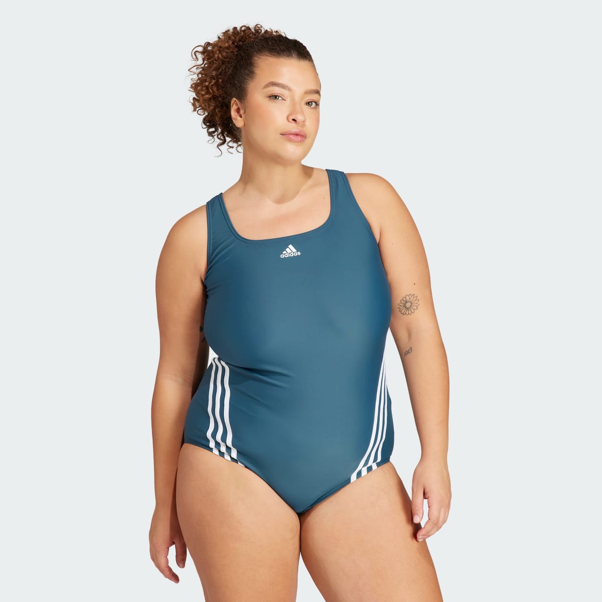 Adidas 3-Stripes Swim Suit (Plus Size). 4