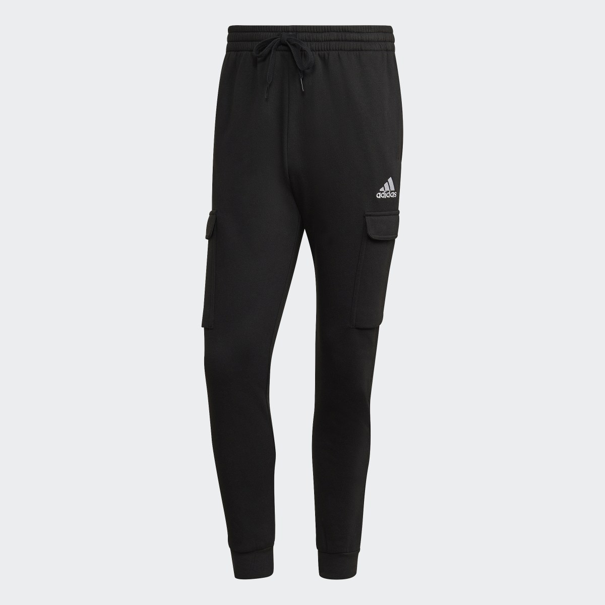 Adidas Essentials Fleece Regular Tapered Cargo Joggers. 4