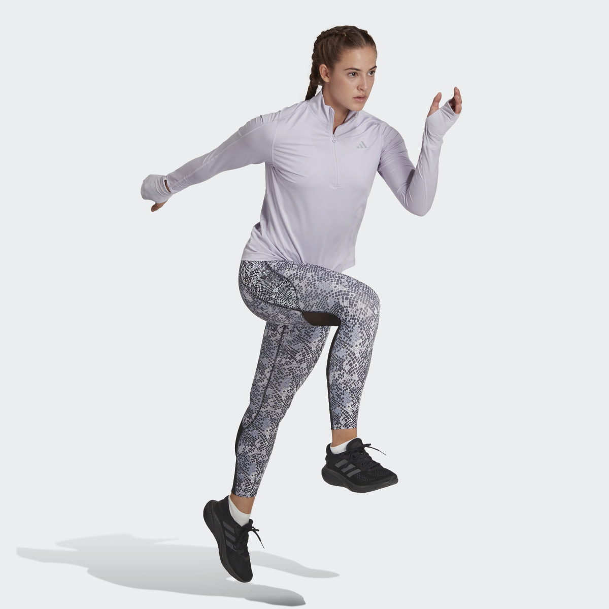 Adidas Fast Running Half-Zip Long Sleeve Top. 4