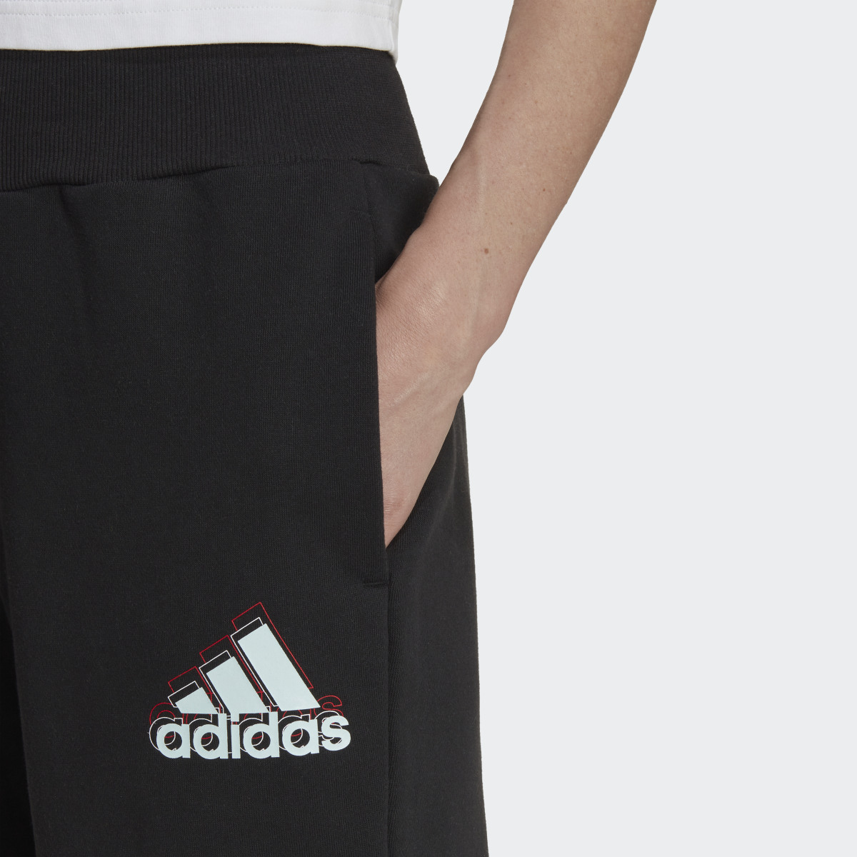 Adidas Essentials Multi-Colored Logo Pants. 5