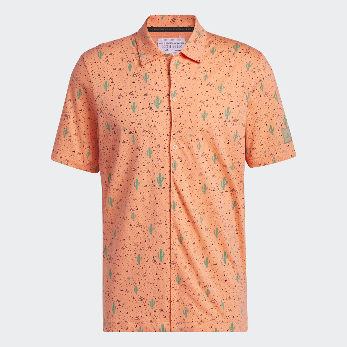 Adidas Adicross Desert Button Golf Shirt. 5