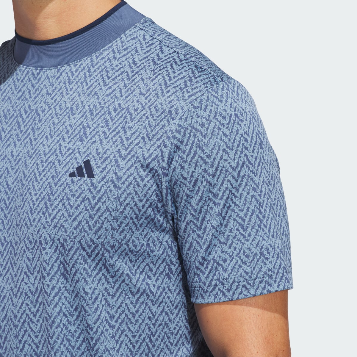 Adidas Ultimate365 PIqué Mock Collar Polo Shirt. 7