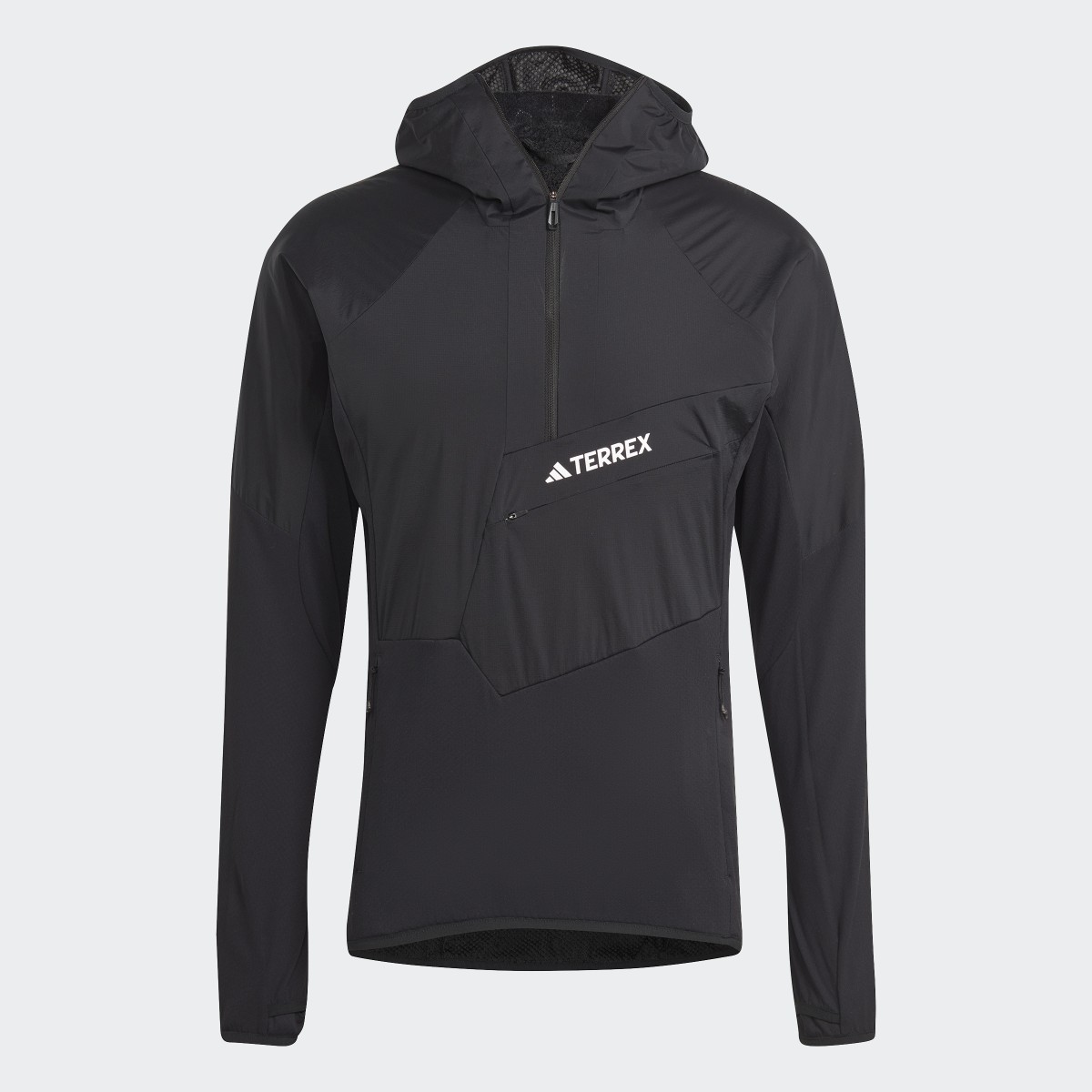 Adidas Techrock Ultralight 1/2-Zip Hooded Fleece Jacket. 5