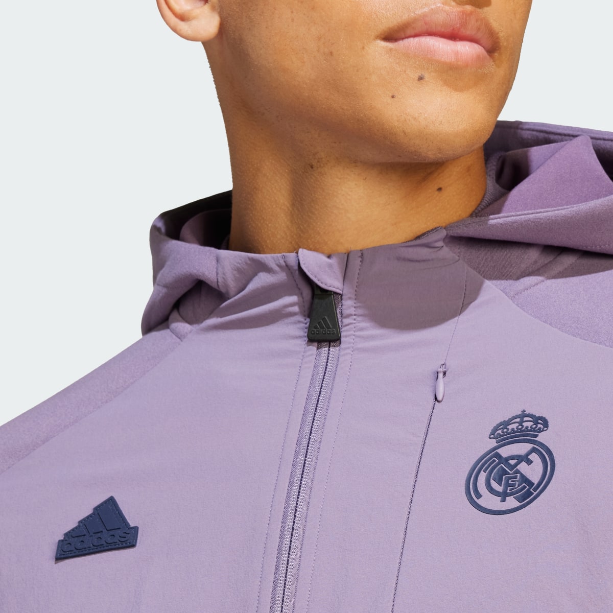Adidas Real Madrid Designed for Gameday Full-Zip Kapüşonlu Üst. 6