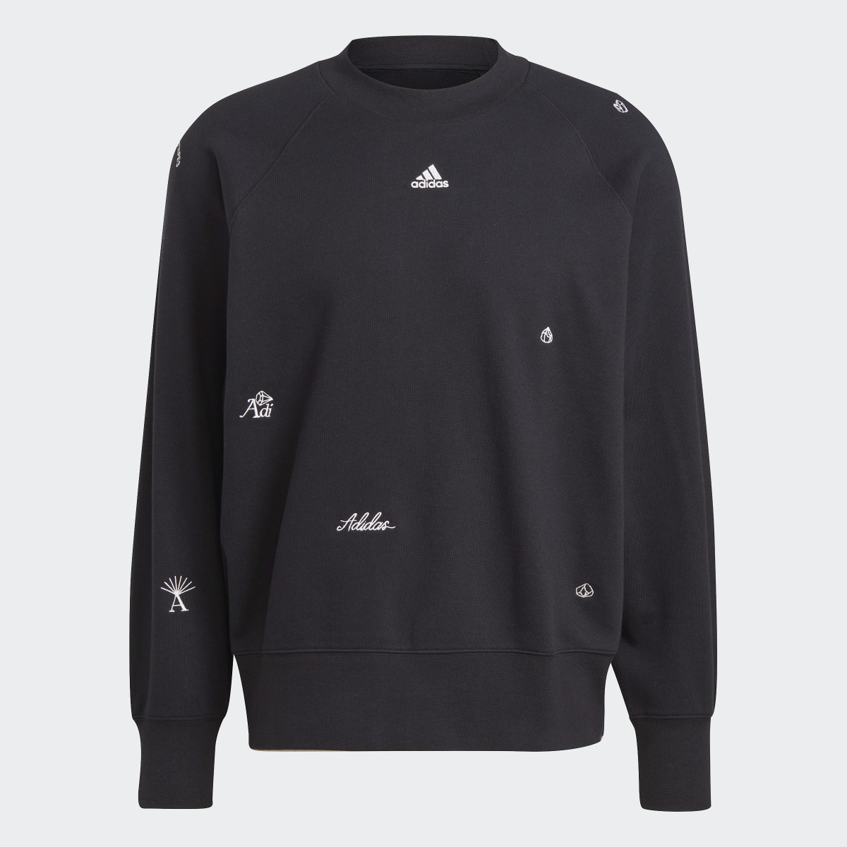 Adidas Felpa Oversized Crewneck with Healing Crystal-Inspired Graphics. 5