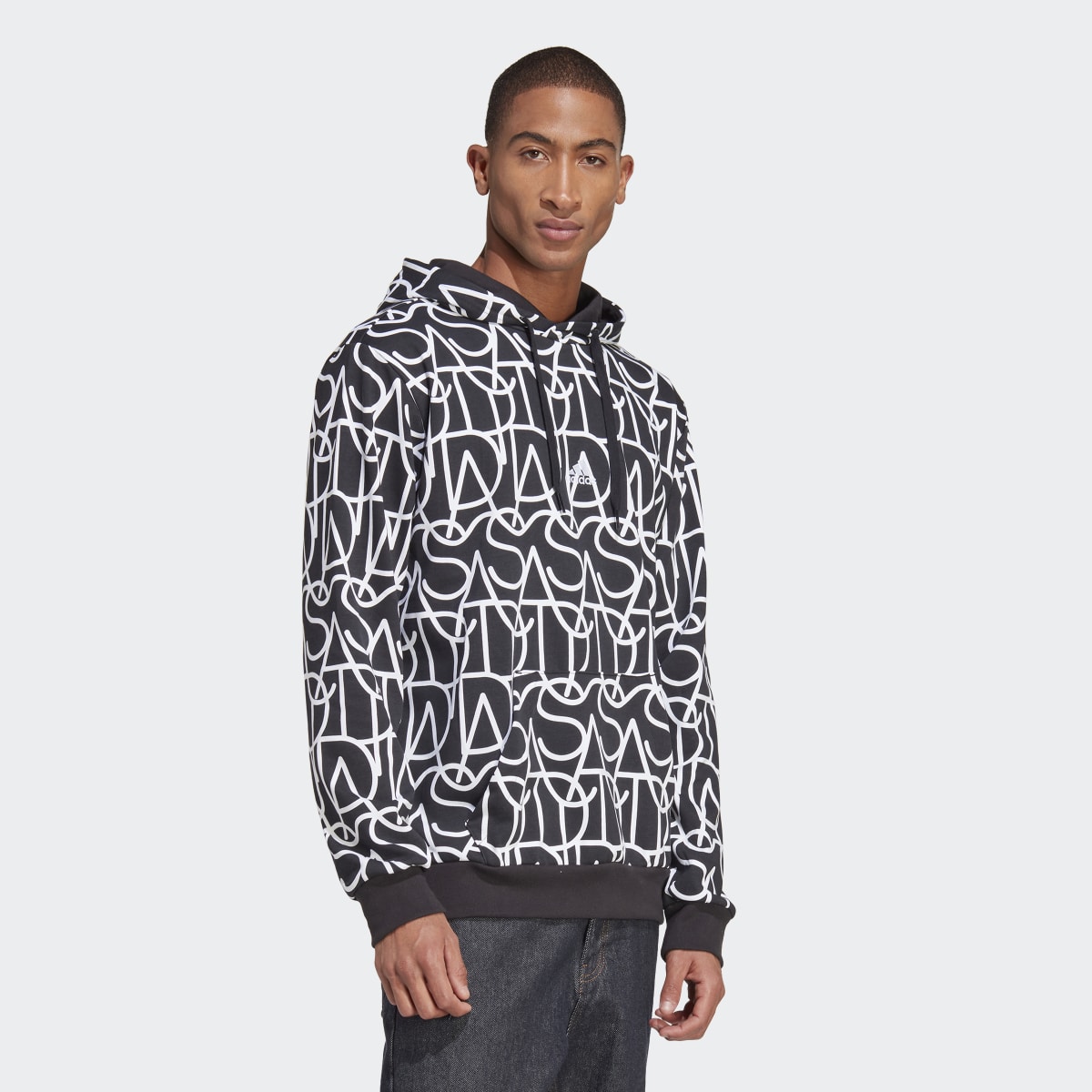 Adidas Lounge Terry Loop Hoodie. 4