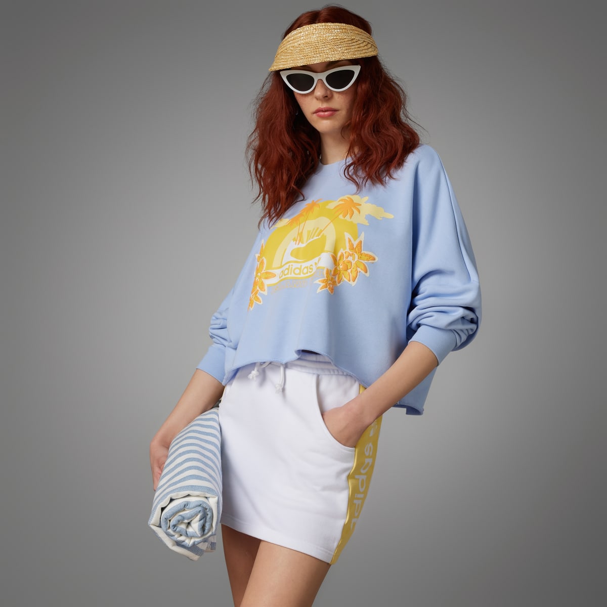 Adidas Island Club Crew Graphic Sweatshirt. 5