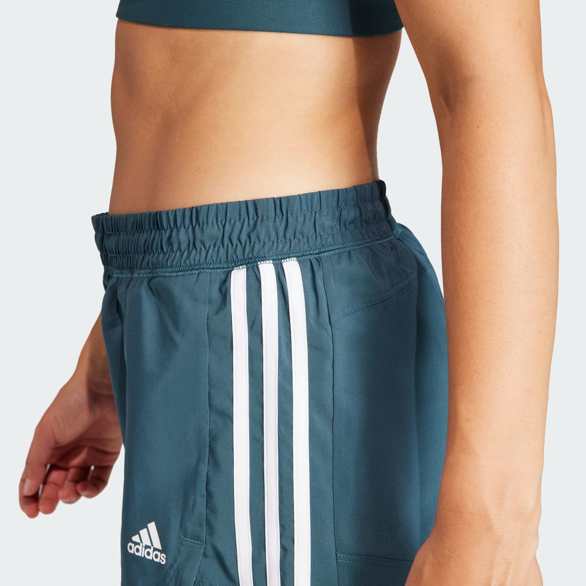 Adidas Pacer 3-Stripes Woven Two-in-One Shorts. 6