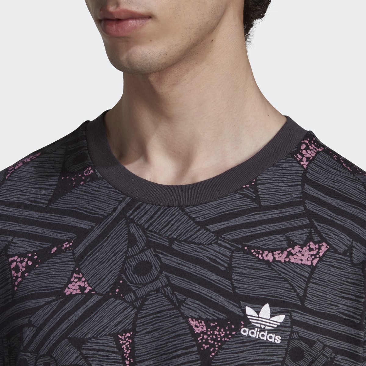 Adidas Rekive Trefoil Allover Print T-Shirt. 7