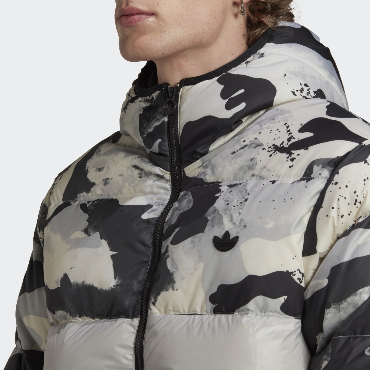 Adidas Down Regen Camo Hooded Puffer Jacket. 7