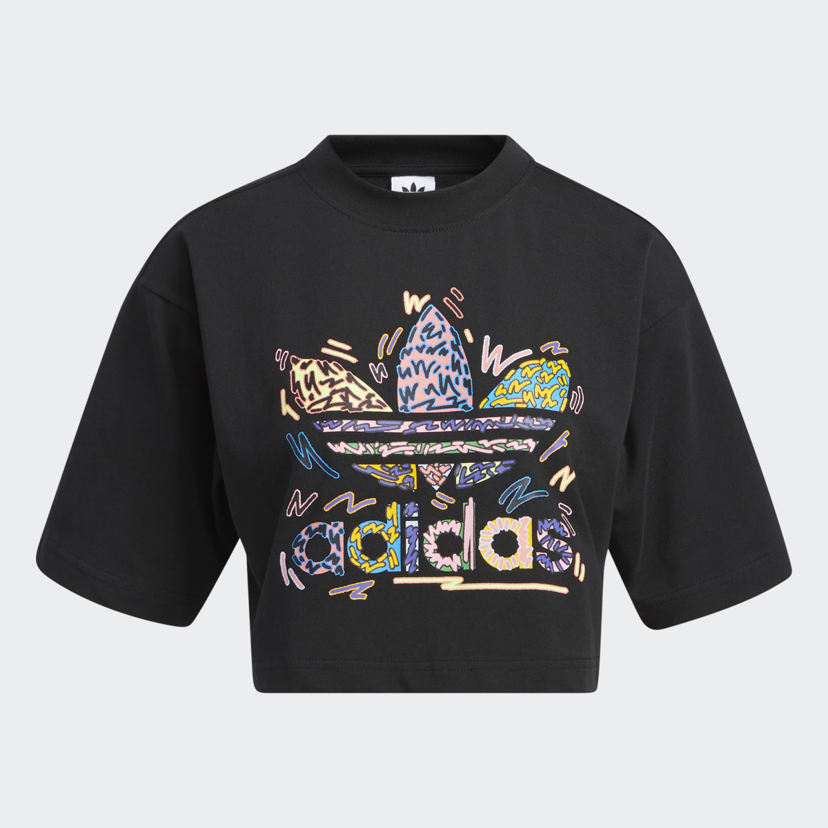 Adidas Love Unites Crop Trefoil T-Shirt. 6