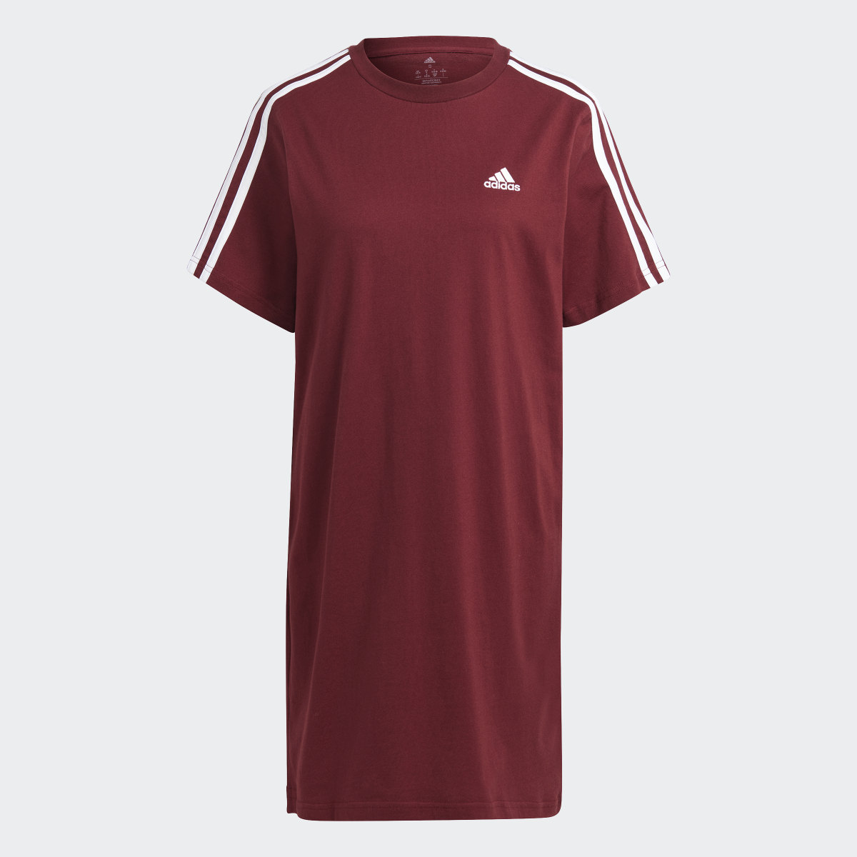 Adidas Essentials 3-Stripes Single Jersey Boyfriend Tee Dress. 5