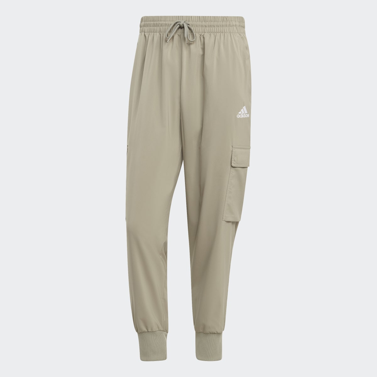 Adidas Essentials Small Logo Woven Cargo Ankle-Length Pants. 4