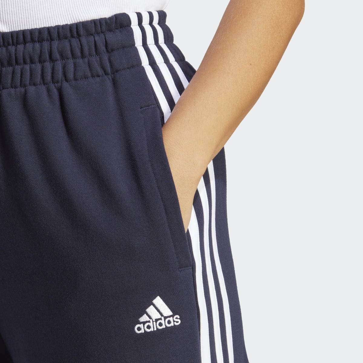 Adidas Essentials 3-Stripes French Terry Loose-Fit Joggers. 5
