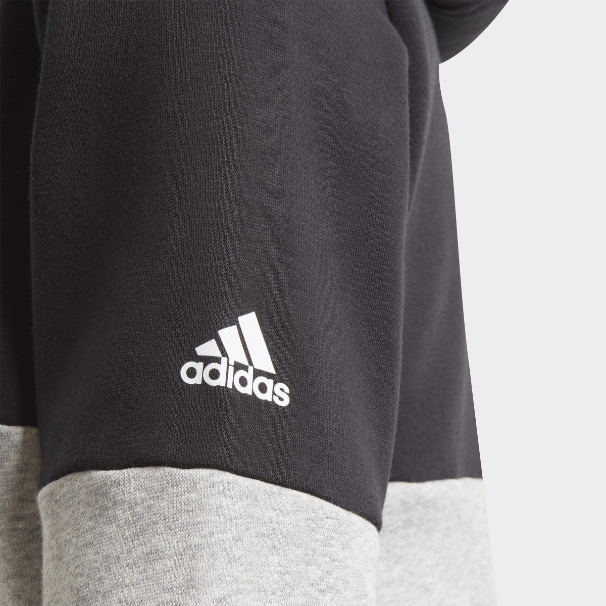 Adidas Linear Colorblock Hooded Fleece Sweatshirt. 4