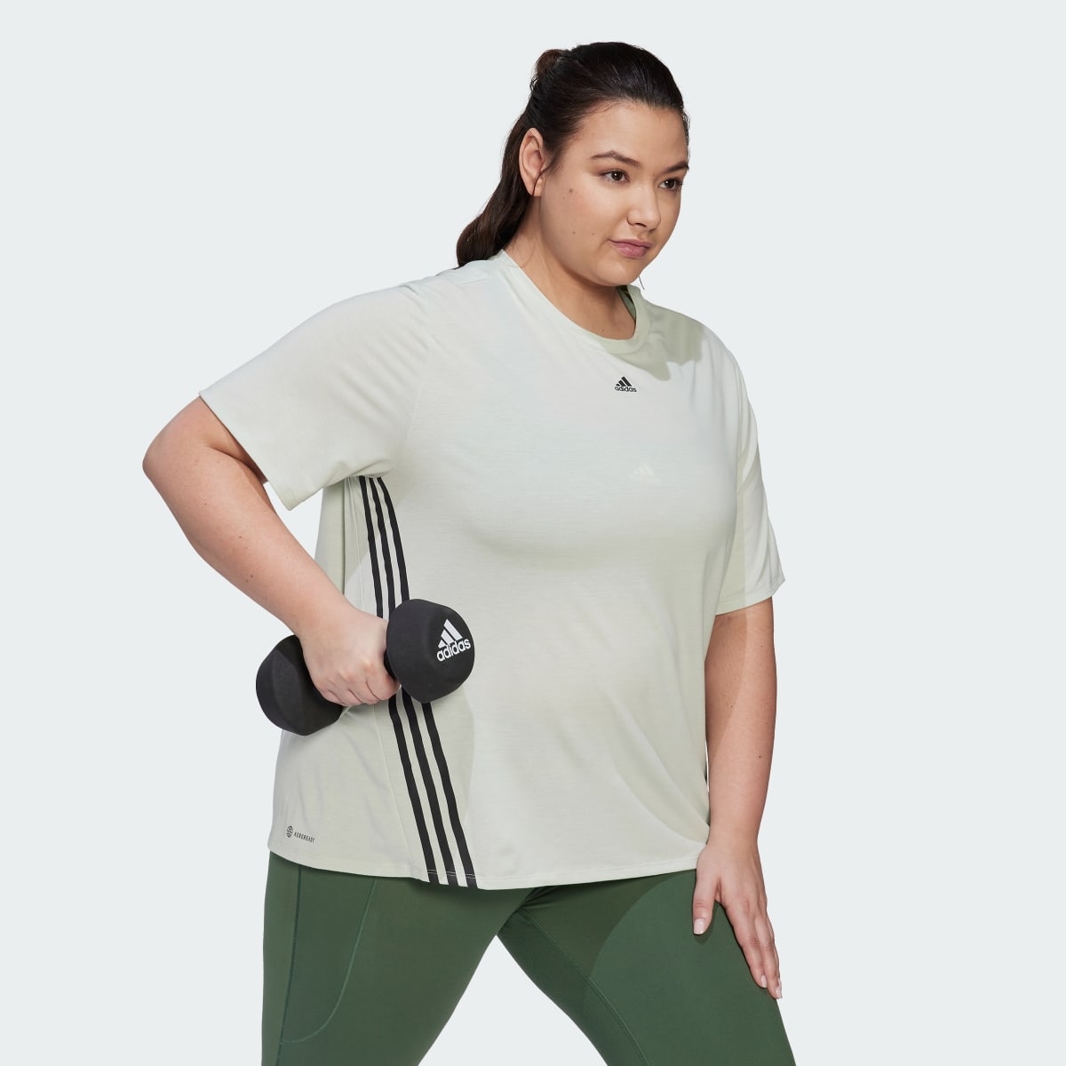 Adidas T-shirt 3-Stripes Train Icons (Plus Size). 5